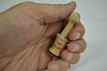 Top Secret Dry Rubber Peg Stamp for Arts Crafts Security Glow Party